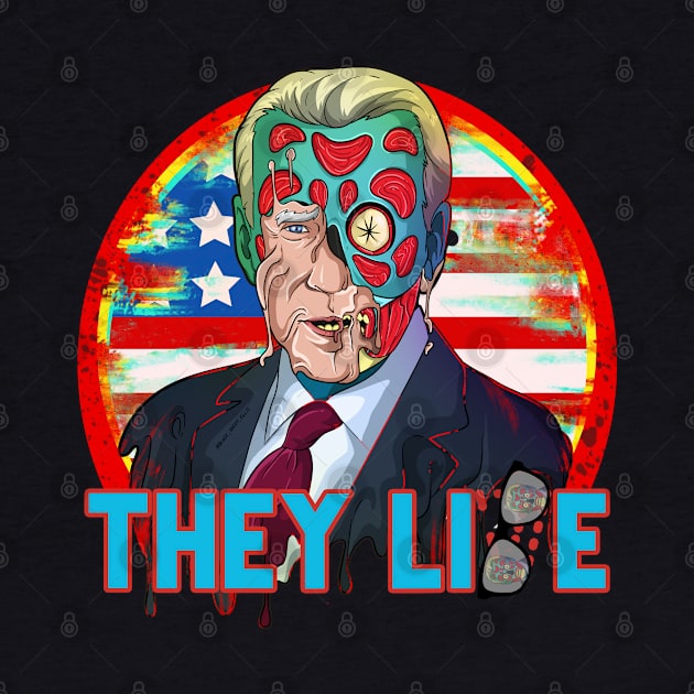 Creepy Joe Zombie Sci-Fi Horror Movie Monster Biden by Trendy Black Sheep